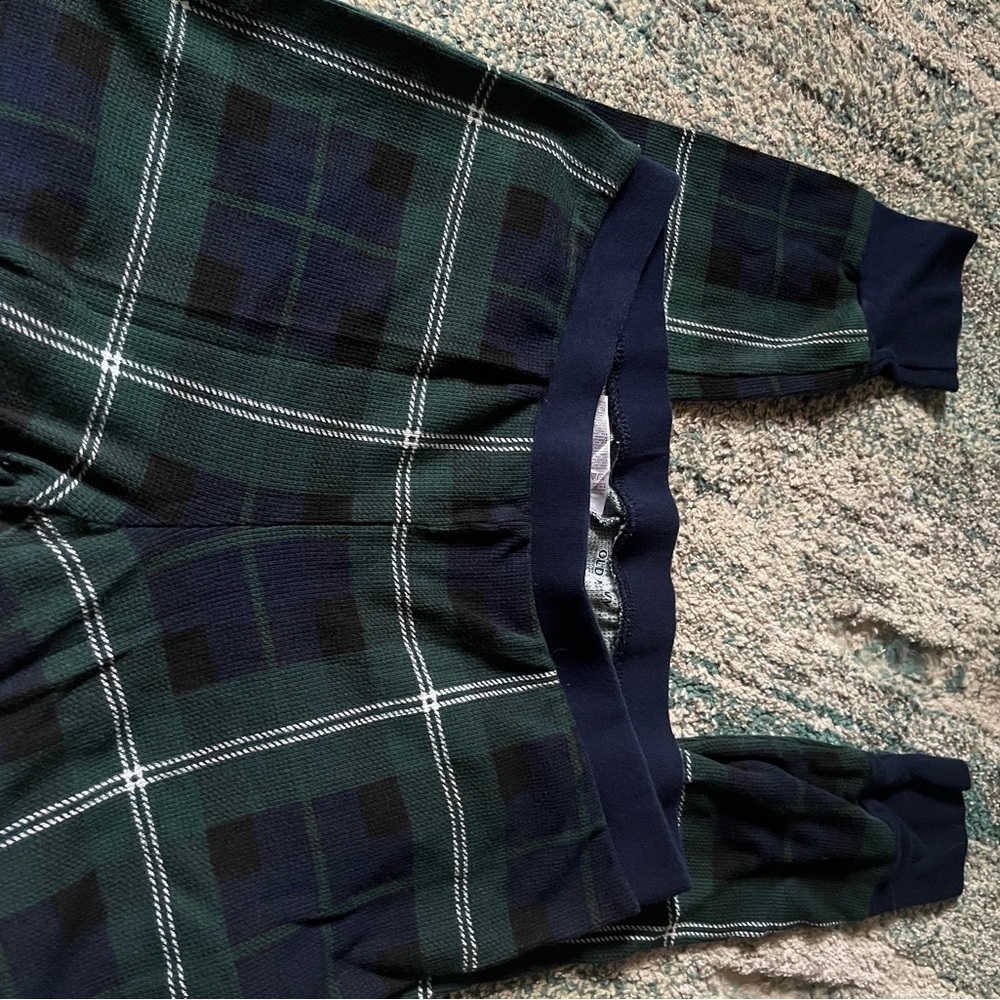Plaid Green and Navy Pants